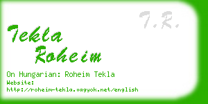 tekla roheim business card